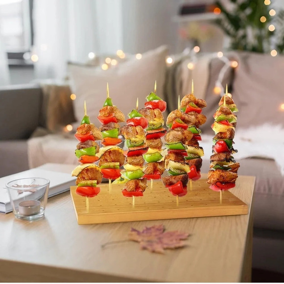 Faux Wooden Food Skewer Holder Board - Picture 6 of 9